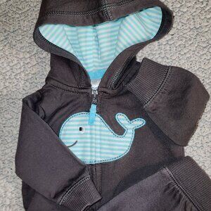 Carter' NB 2 piece zip up